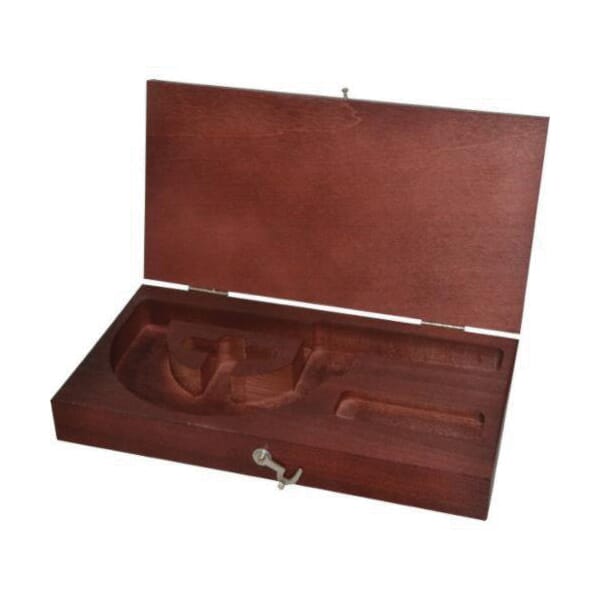 Starrett® 922 Micrometer Case, For Use With 226 and 226M Outside Micrometer, Wood, Satin Chrome